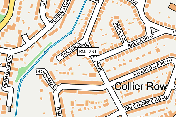 RM5 2NT map - OS OpenMap – Local (Ordnance Survey)