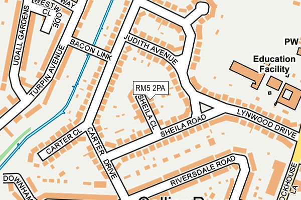 RM5 2PA map - OS OpenMap – Local (Ordnance Survey)
