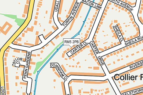 RM5 2PB map - OS OpenMap – Local (Ordnance Survey)
