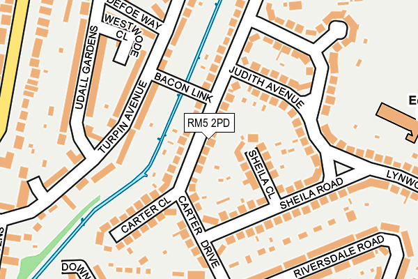 RM5 2PD map - OS OpenMap – Local (Ordnance Survey)