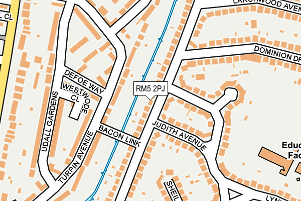 RM5 2PJ map - OS OpenMap – Local (Ordnance Survey)