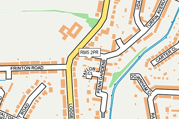 RM5 2PR map - OS OpenMap – Local (Ordnance Survey)
