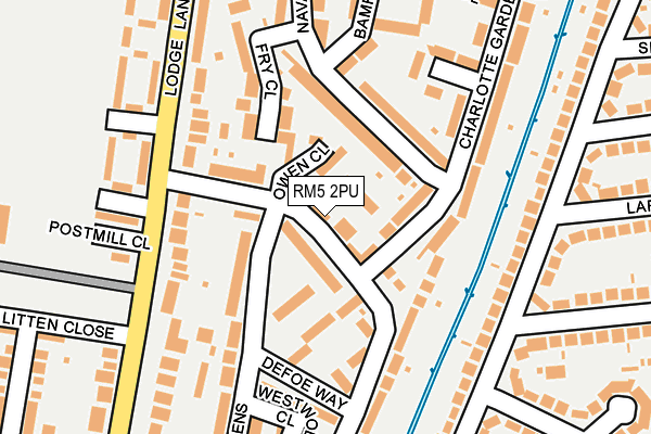RM5 2PU map - OS OpenMap – Local (Ordnance Survey)