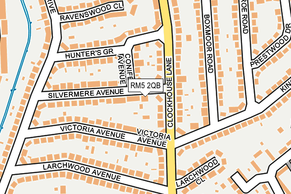 RM5 2QB map - OS OpenMap – Local (Ordnance Survey)