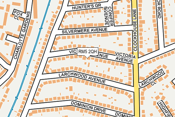RM5 2QH map - OS OpenMap – Local (Ordnance Survey)