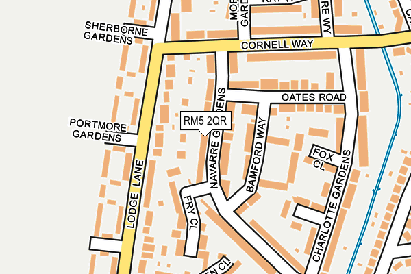 RM5 2QR map - OS OpenMap – Local (Ordnance Survey)