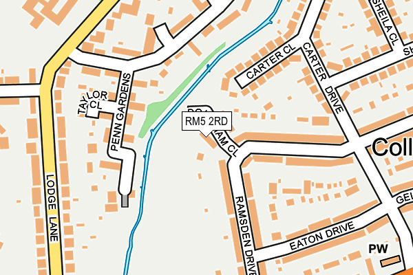 RM5 2RD map - OS OpenMap – Local (Ordnance Survey)