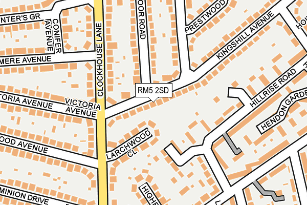 RM5 2SD map - OS OpenMap – Local (Ordnance Survey)