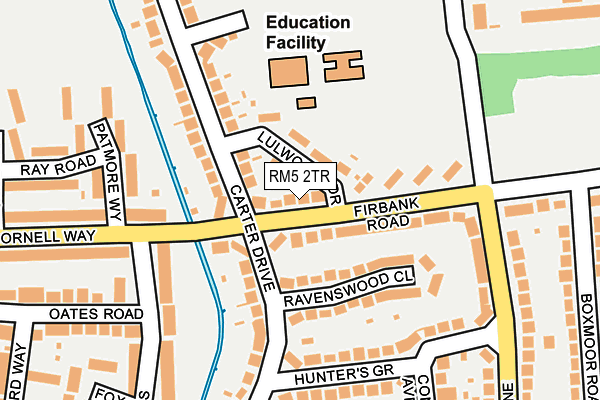RM5 2TR map - OS OpenMap – Local (Ordnance Survey)