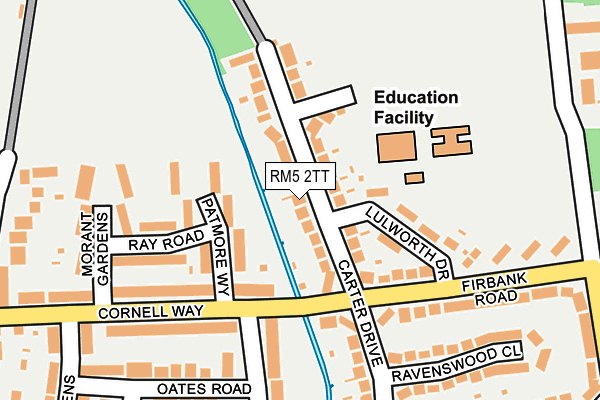RM5 2TT map - OS OpenMap – Local (Ordnance Survey)