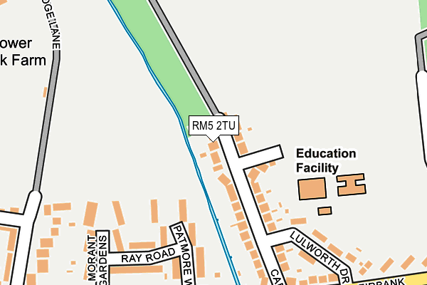 RM5 2TU map - OS OpenMap – Local (Ordnance Survey)