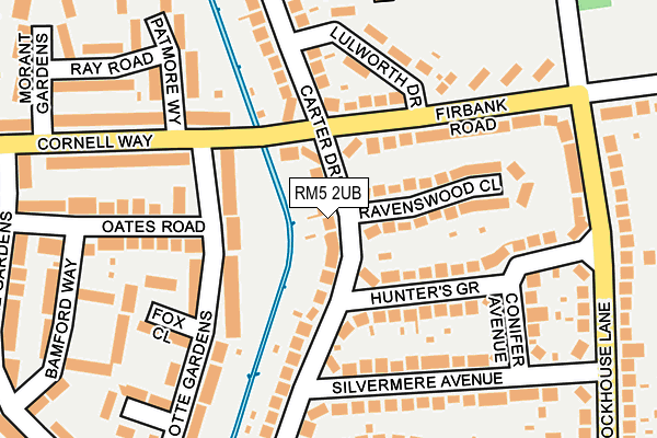 RM5 2UB map - OS OpenMap – Local (Ordnance Survey)