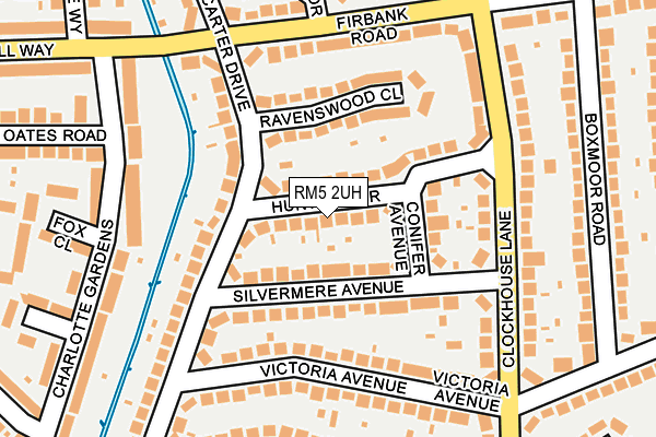 RM5 2UH map - OS OpenMap – Local (Ordnance Survey)