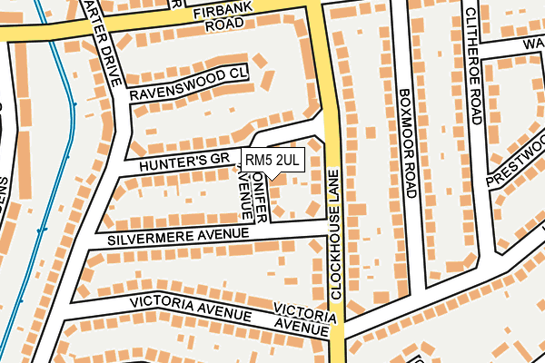 RM5 2UL map - OS OpenMap – Local (Ordnance Survey)