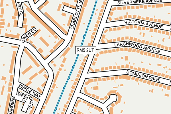 RM5 2UT map - OS OpenMap – Local (Ordnance Survey)