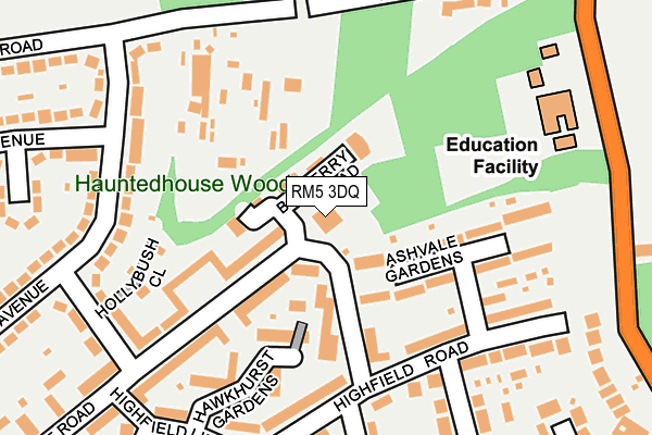 RM5 3DQ map - OS OpenMap – Local (Ordnance Survey)