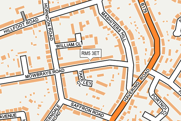 RM5 3ET map - OS OpenMap – Local (Ordnance Survey)