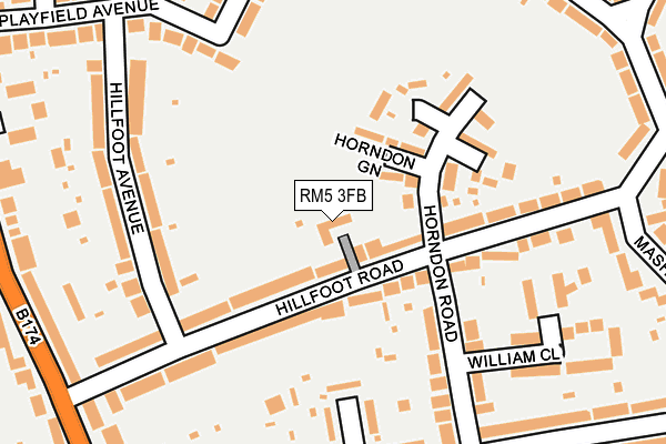 RM5 3FB map - OS OpenMap – Local (Ordnance Survey)