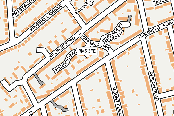 RM5 3FE map - OS OpenMap – Local (Ordnance Survey)