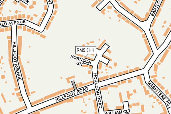 RM5 3HH map - OS OpenMap – Local (Ordnance Survey)