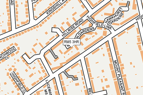RM5 3HR map - OS OpenMap – Local (Ordnance Survey)