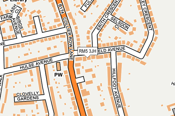 RM5 3JH map - OS OpenMap – Local (Ordnance Survey)