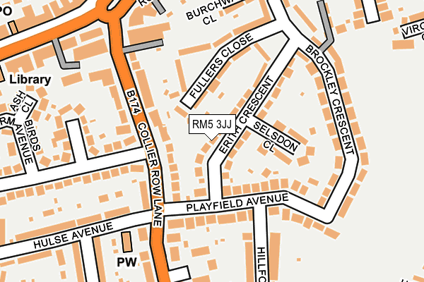 RM5 3JJ map - OS OpenMap – Local (Ordnance Survey)