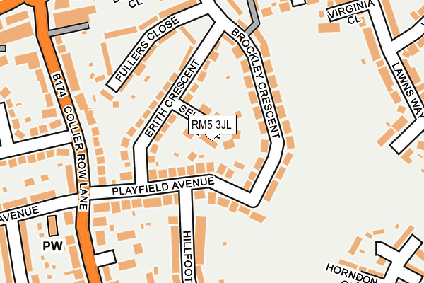 RM5 3JL map - OS OpenMap – Local (Ordnance Survey)