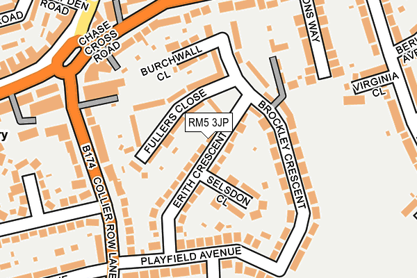 RM5 3JP map - OS OpenMap – Local (Ordnance Survey)