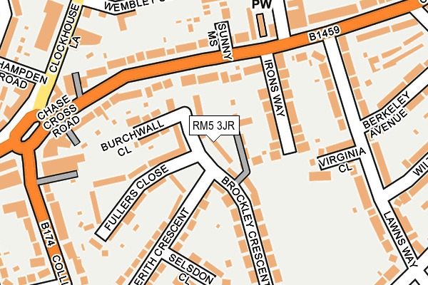 RM5 3JR map - OS OpenMap – Local (Ordnance Survey)