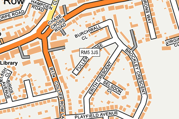 RM5 3JS map - OS OpenMap – Local (Ordnance Survey)