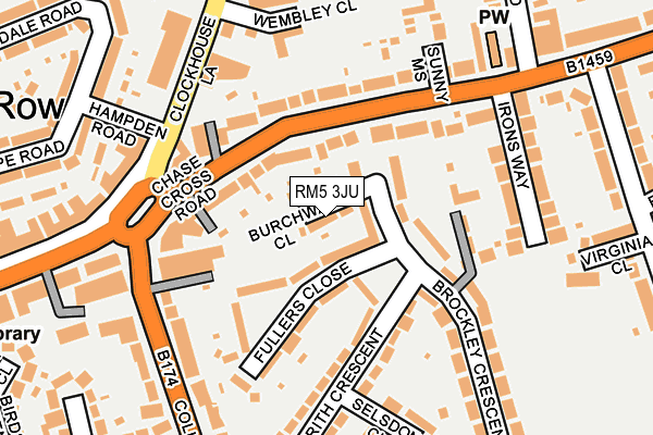 RM5 3JU map - OS OpenMap – Local (Ordnance Survey)