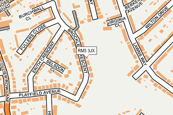 RM5 3JX map - OS OpenMap – Local (Ordnance Survey)