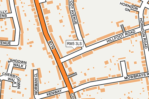 RM5 3LS map - OS OpenMap – Local (Ordnance Survey)