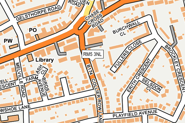 RM5 3NL map - OS OpenMap – Local (Ordnance Survey)