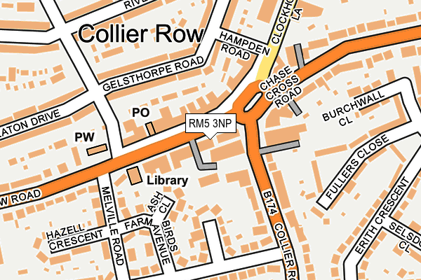 RM5 3NP map - OS OpenMap – Local (Ordnance Survey)