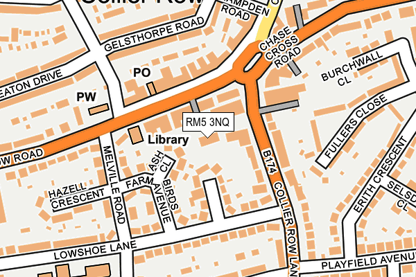 RM5 3NQ map - OS OpenMap – Local (Ordnance Survey)