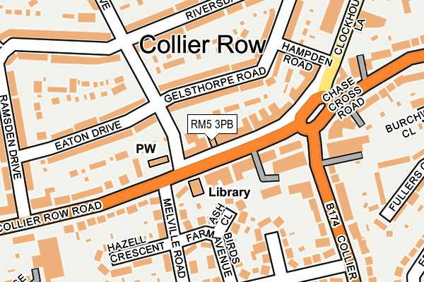 RM5 3PB map - OS OpenMap – Local (Ordnance Survey)