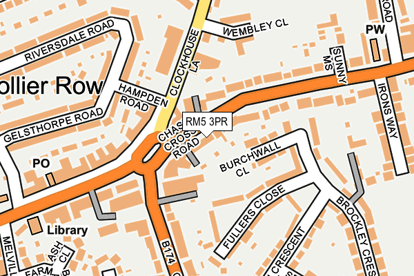 RM5 3PR map - OS OpenMap – Local (Ordnance Survey)