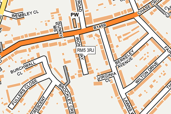 RM5 3RJ map - OS OpenMap – Local (Ordnance Survey)