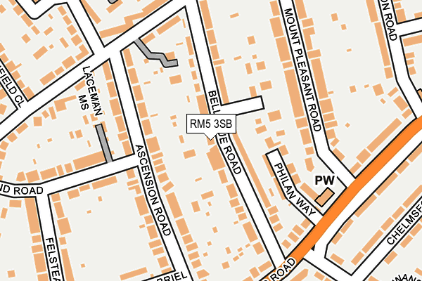 RM5 3SB map - OS OpenMap – Local (Ordnance Survey)