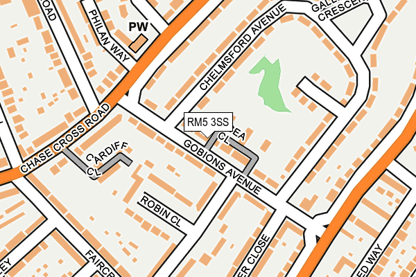 RM5 3SS map - OS OpenMap – Local (Ordnance Survey)