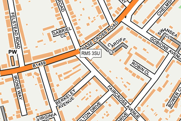 RM5 3SU map - OS OpenMap – Local (Ordnance Survey)