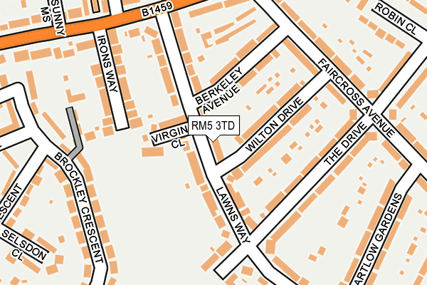 RM5 3TD map - OS OpenMap – Local (Ordnance Survey)