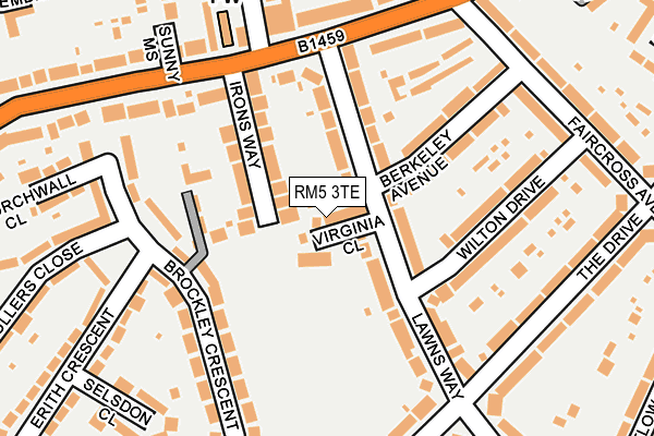 RM5 3TE map - OS OpenMap – Local (Ordnance Survey)