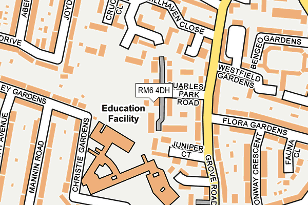 RM6 4DH map - OS OpenMap – Local (Ordnance Survey)