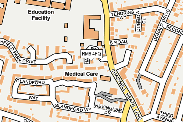 RM6 4FQ map - OS OpenMap – Local (Ordnance Survey)