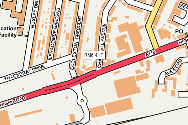 RM6 4HT map - OS OpenMap – Local (Ordnance Survey)