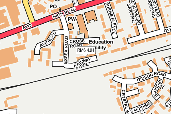 RM6 4JH map - OS OpenMap – Local (Ordnance Survey)