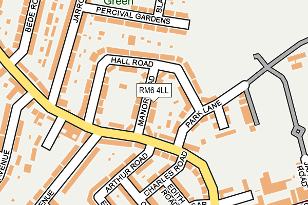RM6 4LL map - OS OpenMap – Local (Ordnance Survey)